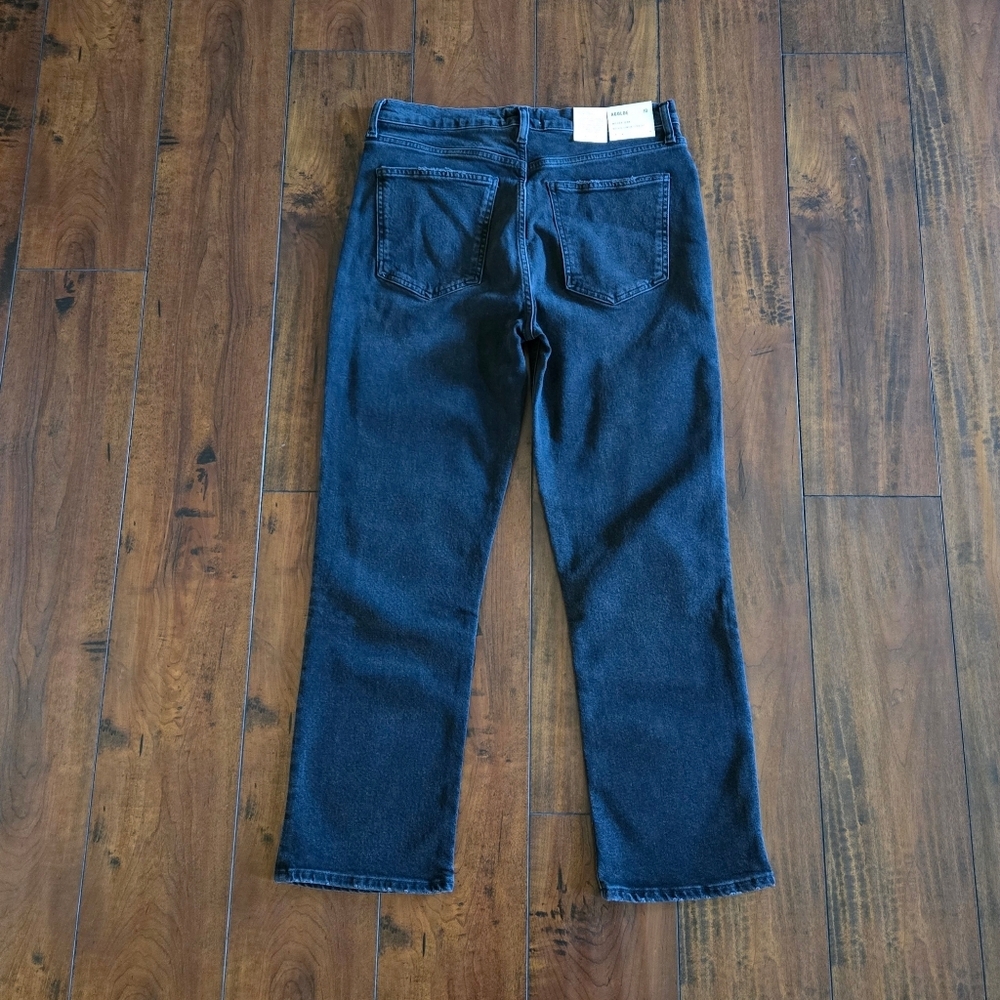 Agolde Wilder Mid Rise Comfort Straight Leg Organic Jean Panoramic Black Size 30 - Picture 10 of 16